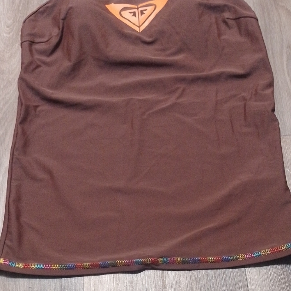 Roxy Brown and Orange Fitted Sleeveless Camisole - Picture 2 of 6